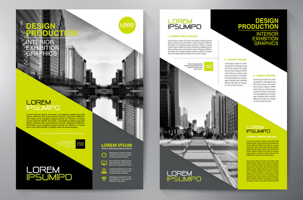 Zakelijke brochure folder-ontwerpsjabloon a4. - Vector, afbeelding