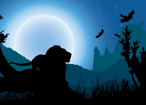 African night background - Vector, Image