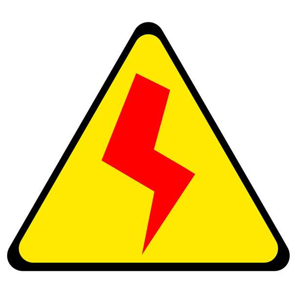 Danger sign with lightening symbol - Photo, Image