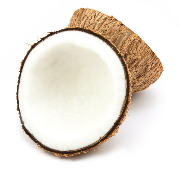 puoli kookospähkinää eristetty  - Valokuva, kuva