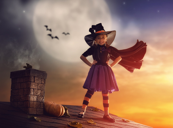 little witch outdoors - Foto, Bild