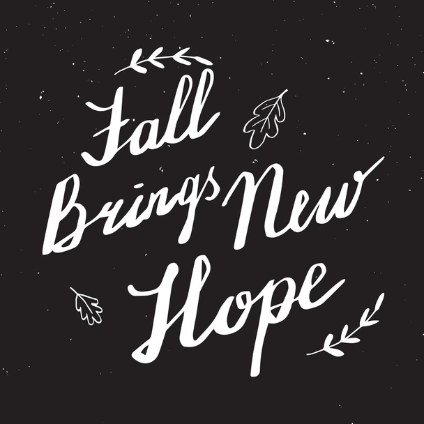 Autumn hand lettering and calligraphy design - Vecteur, image