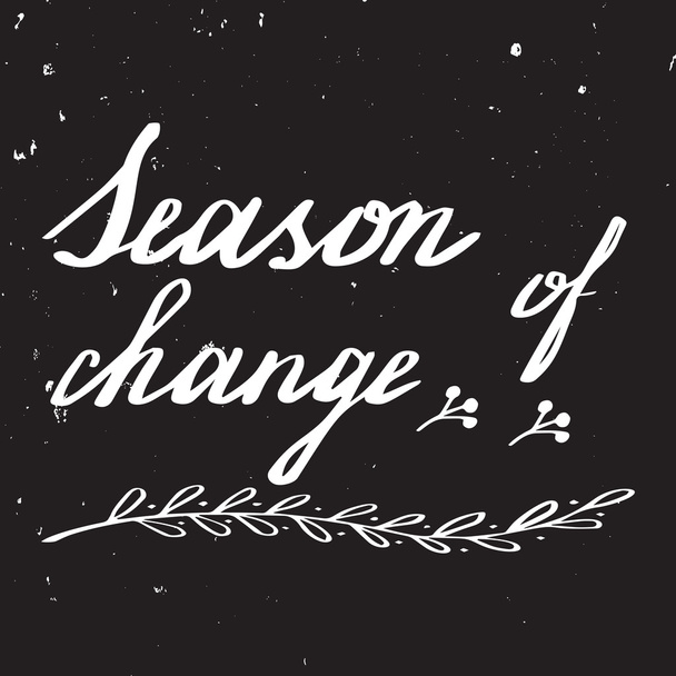 Autumn hand lettering and calligraphy design - Vektor, kép