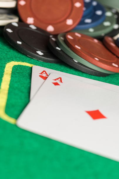Poker cards and chips concept. - Fotografie, Obrázek