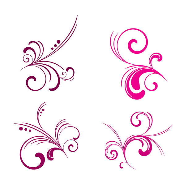 Floral vector pattern set 02 - Vector, afbeelding