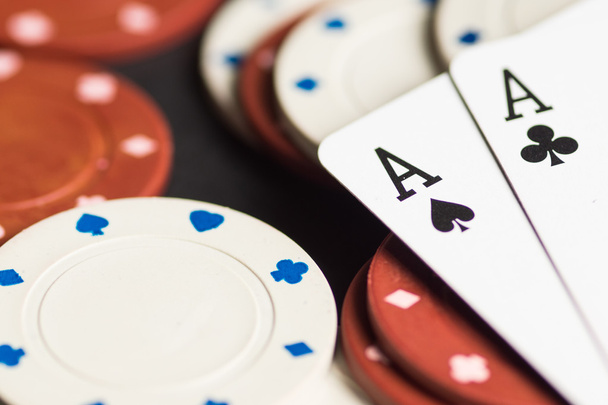Poker cards and chips concept. - Foto, Imagem