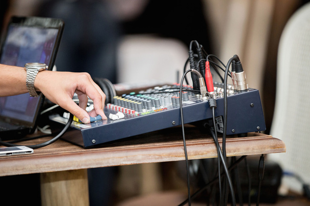 DJ console soundboard - Photo, Image