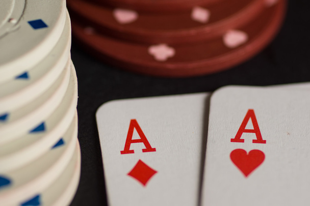Cartas de poker e chips conceito
. - Foto, Imagem