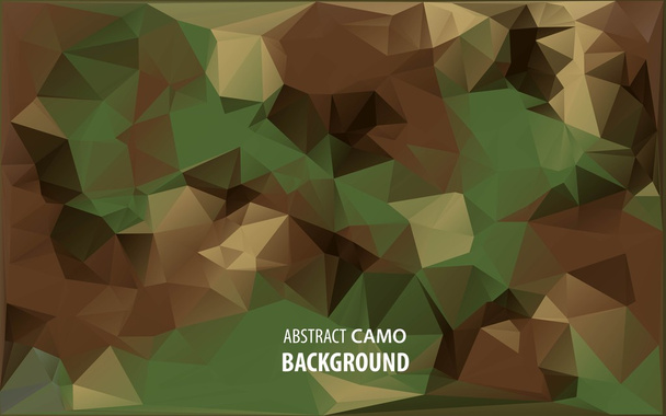 Abstract Vector Military Camouflage Background Made of Geometric Triangles Shapes. - Vector, Image