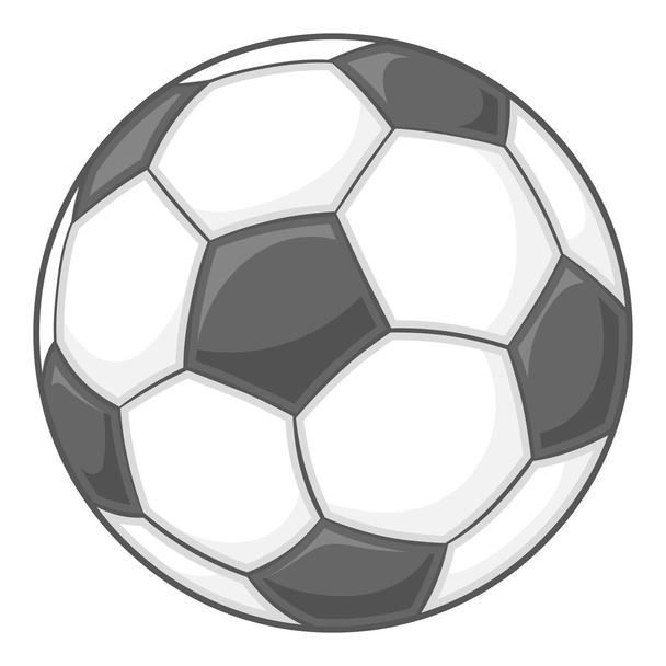 サッカー ボールのアイコン、黒のモノクロ スタイル - ベクター画像