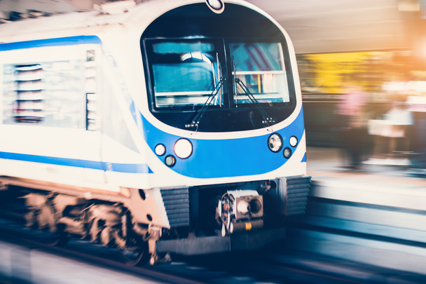 Train for transportation with motion blur - Photo, Image