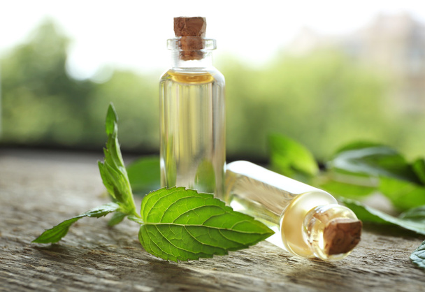 Bottles with mint oil    - Photo, Image