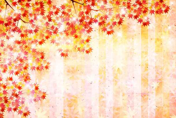 Őszi levelek őszi táj háttér - Vektor, kép