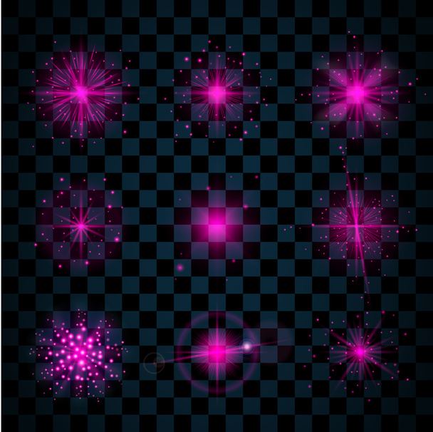 Brilhe estrelas rosa
 - Vetor, Imagem