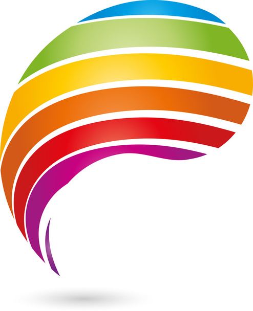 Spiral, Drop Logo, Multimedia colorful logo - Vektor, obrázek