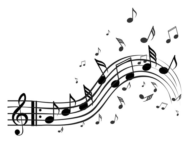 abstract musical notes - Vector, Image