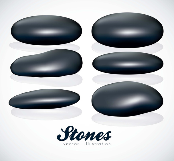 Pedras pretas
 - Vetor, Imagem
