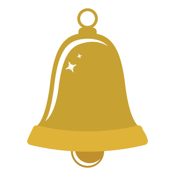 Bell of merry Christmas design - Vector, Image