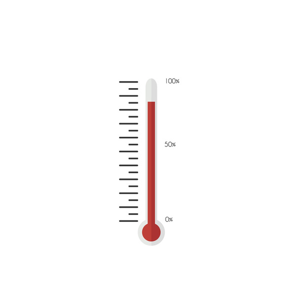 Значок термометра, иллюстрация красных термометров
 - Вектор,изображение