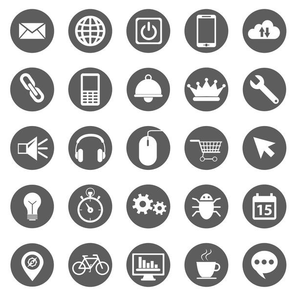 Set of icons for web and user interface design - Vektori, kuva
