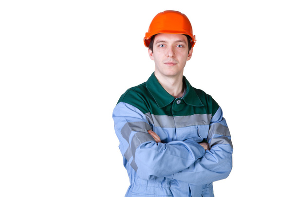 Isolated picture of a young construction worker - Foto, Bild