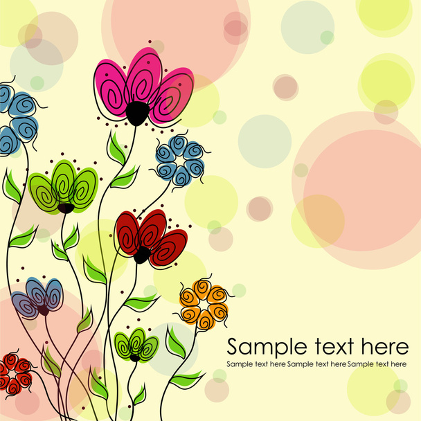Multicolored flowers - Vektor, kép