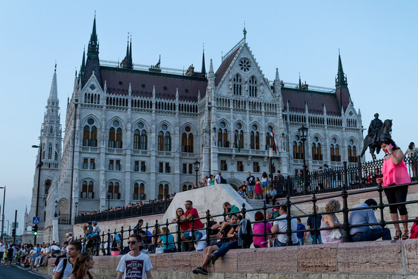 Celebrating St. Stephen's Day in Budapest - Foto, Imagen