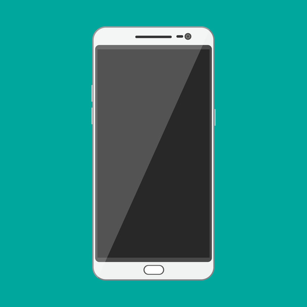 White modern touch screen smartphone - Vector, Image