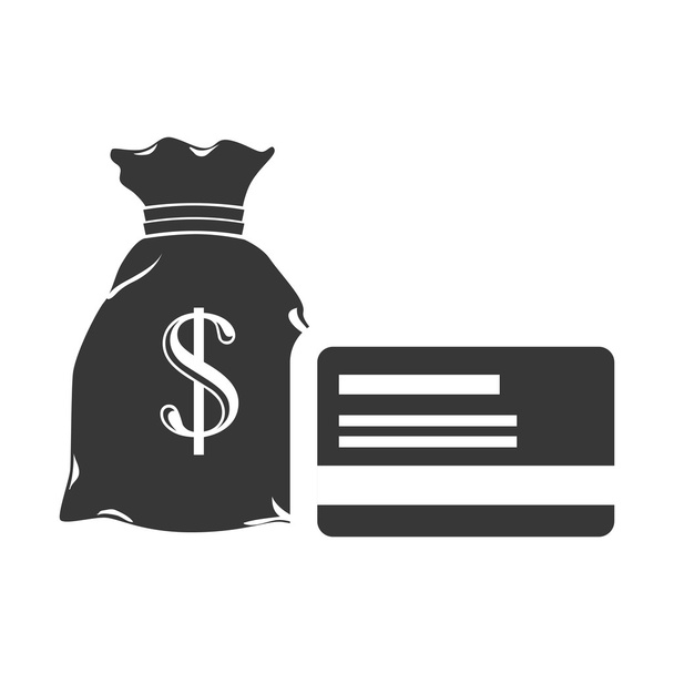zsák pénzt szimbólum - Vektor, kép
