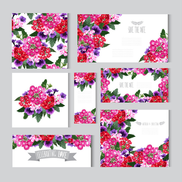 floral cards set - Вектор, зображення
