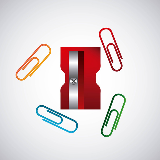 sharpenner with paper clips icon - Vecteur, image