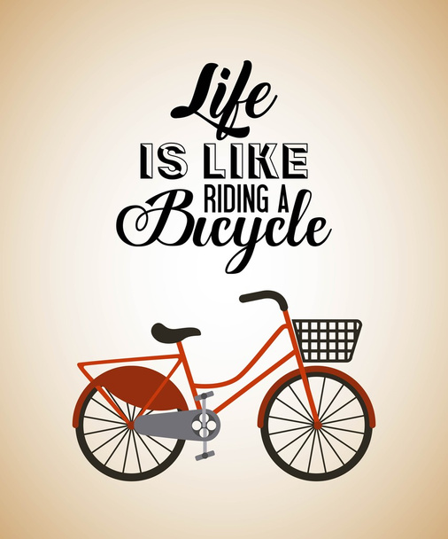 bicycle vehicle retro icon - Вектор, зображення