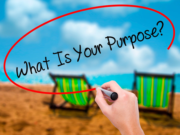 Man Hand writing What Is Your Purpose?  with black marker on vis - Photo, Image