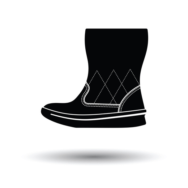 Женский пушистый значок ботинка
 - Вектор,изображение