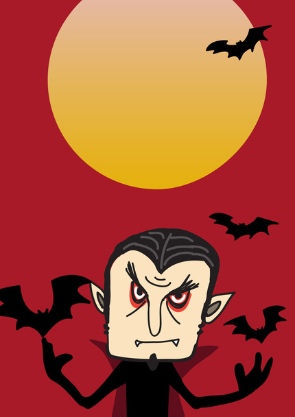 Drakula poszter, Halloween Party - Vektor, kép