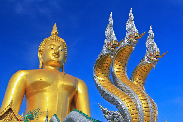 Big buddha statue at Wat muang  - Φωτογραφία, εικόνα