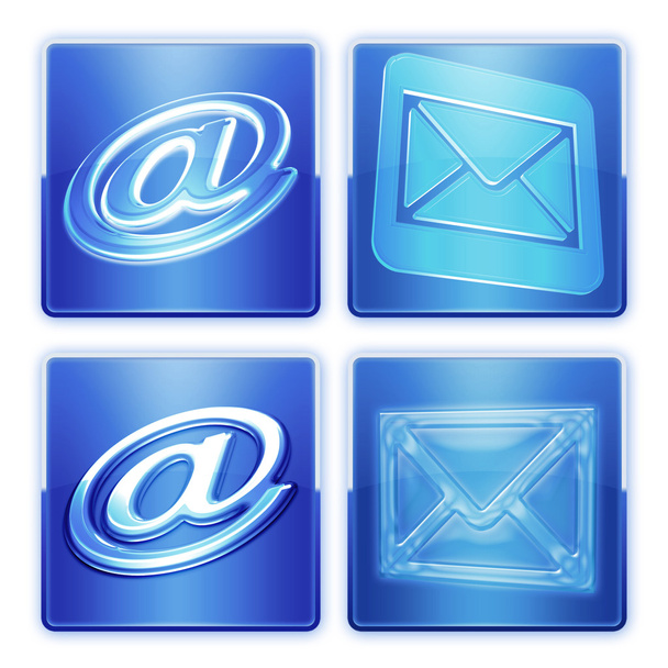 Blue e-mail buttons - Foto, Imagen