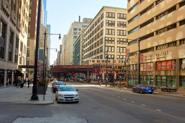 Street of Chicago at daytime - Fotoğraf, Görsel