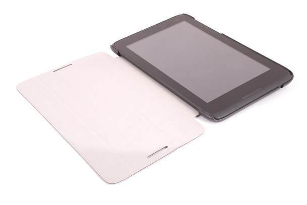 Black tablet PC isolated on white background (Clipping path) - Photo, Image