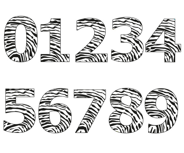 Numéros noirs avec illustration vectorielle d'empreintes digitales
 - Vecteur, image