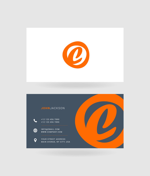Επαγγελματικές κάρτες γράμμα C λογότυπο - Διάνυσμα, εικόνα