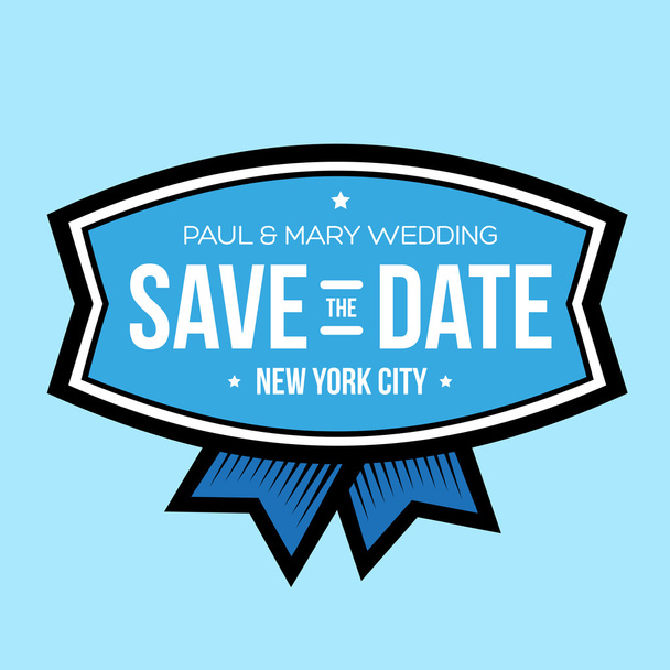 Save the date lettering vintage - Vector, Image