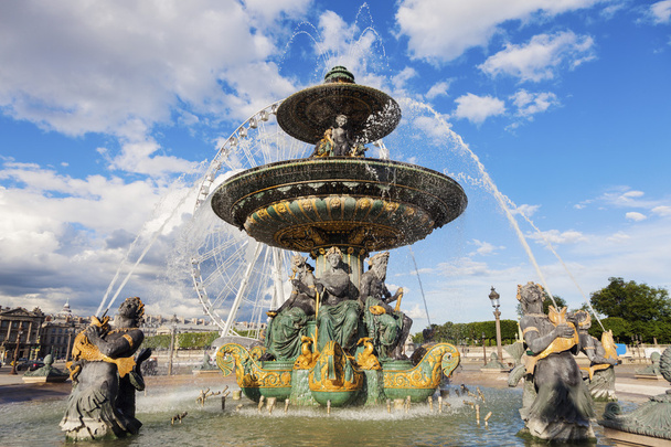 Fontaine des Fleuves in Place de la Concorde a Parigi
 - Foto, immagini