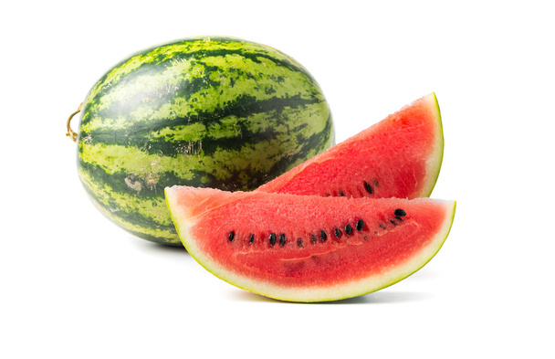 plátky červené meloun, samostatný  - Fotografie, Obrázek
