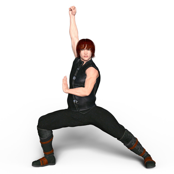 3D CG rendering of a Kung fu master  - Фото, зображення