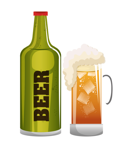 bière icône en verre design graphique
 - Vecteur, image