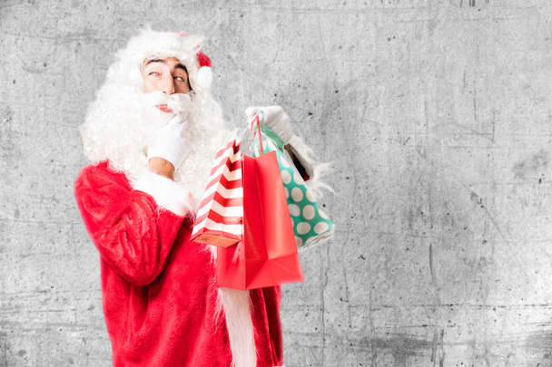 Noel Baba ile alışveriş torbaları - Fotoğraf, Görsel