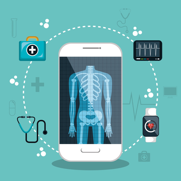 health app medical digital healthcare - Vector, Image