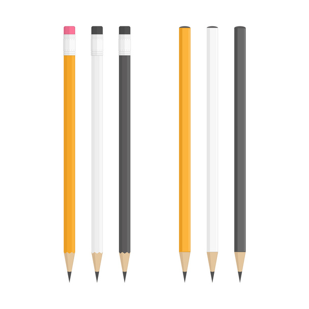 Realistic vector pencils. - Vector, Image