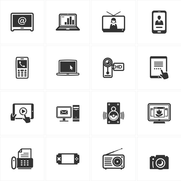 Electronics Icons - Vector, Image